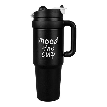 Mood The Cup Ice Bomber Thermos Travel Mug, Cold Coffee Tumbler, 1200ml, Black, 102344 - Image 2