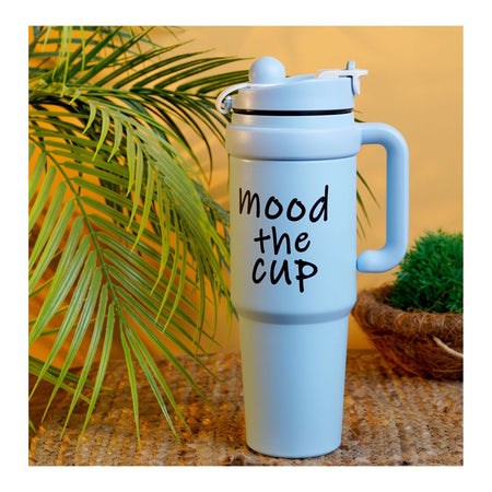 Mood The Cup Ice Bomber Thermos Travel Mug, Cold Coffee Tumbler, 1200ml, Blue, 102344 - Main Image