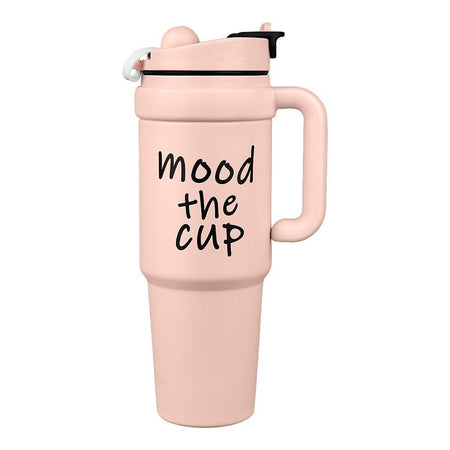 Mood The Cup Ice Bomber Thermos Travel Mug, Cold Coffee Tumbler, 1200ml, Pink, 102344 - Image 2