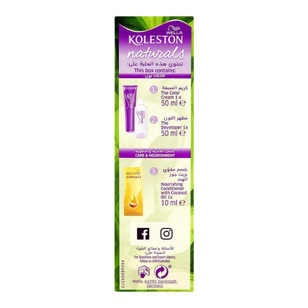 Wella Koleston Naturals Permanent Hair Color Cream Kit - Salon Quality Hair Dye, 4/0 Cocoa Brown - Image 3