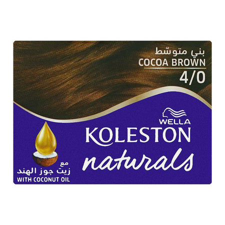 Wella Koleston Naturals Permanent Hair Color Cream Kit - Salon Quality Hair Dye, 4/0 Cocoa Brown - Image 6
