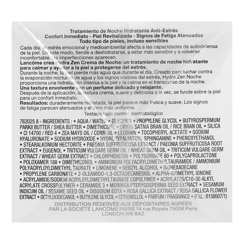 Lancome Hydra Zen Anti-Stress Moisturizing Night Cream, Face Moisturizer, 50ml - Image 3