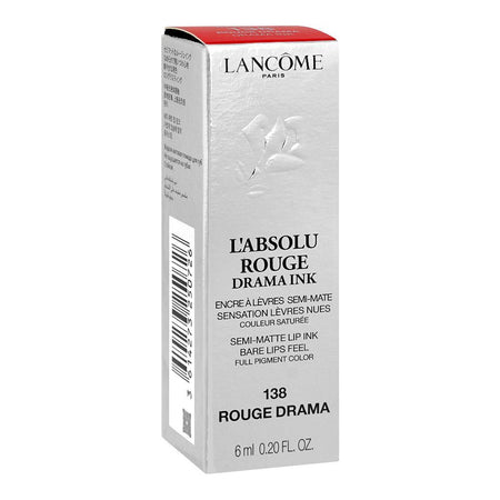 Lancome L'Absolu Rouge Drama Ink Semi-matte Liquid Lipstick, 6ml, 138 Rouge Drama - Image 2