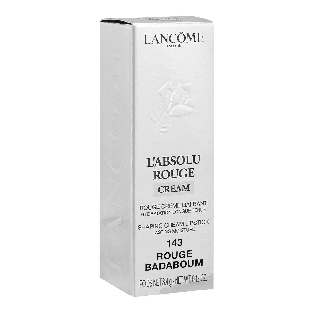 Lancome L'Absolu Rouge Hydrating Cream Lipstick, Smudge-Resistant, 3.4g, 143 Rouge Badaboum - Image 2