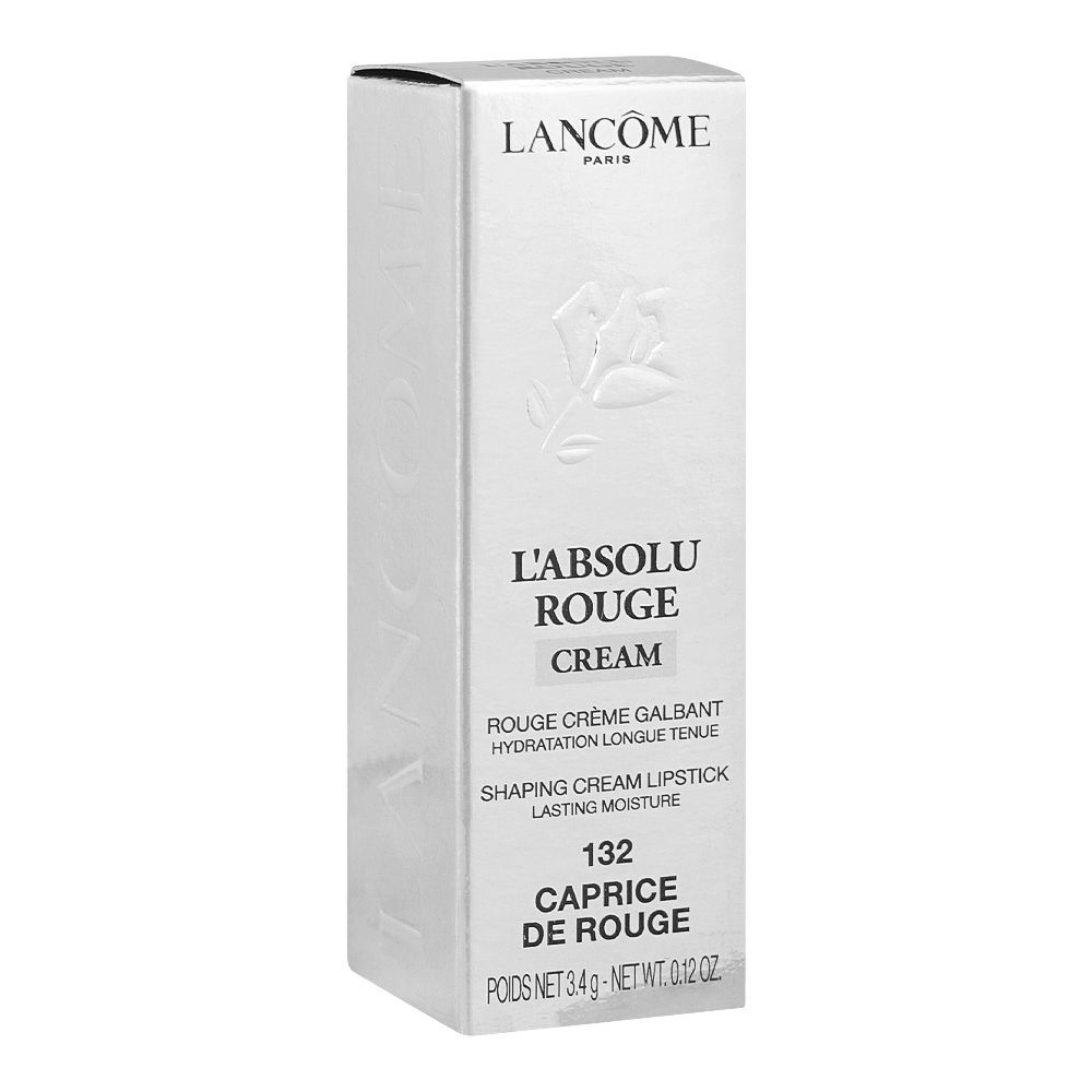 Lancome L'Absolu Rouge Hydrating Cream Lipstick, Smudge-Resistant, 3.4g, 132 Caprice De Rouge - Image 2