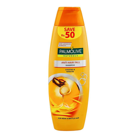 Palmolive Naturals Anti Hair Fall Shampoo, Ginseng & Keratin, For Weak & Brittle Hair, 180ml Save Rs.50/- - Main Image