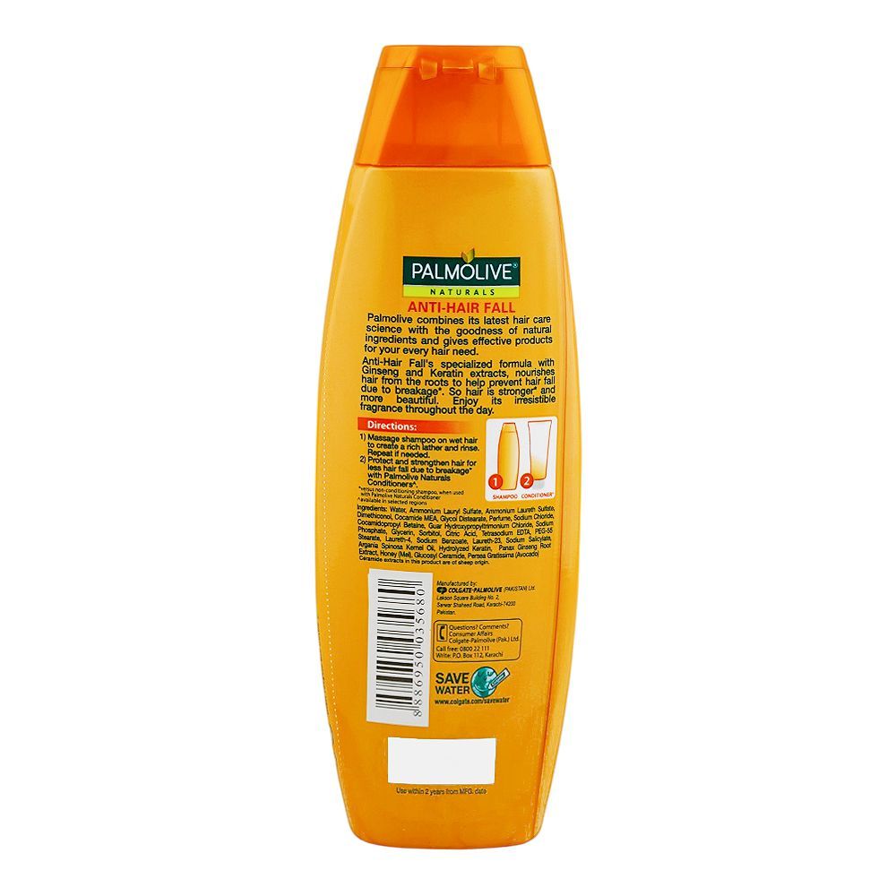 Palmolive Naturals Anti Hair Fall Shampoo, Ginseng & Keratin, For Weak & Brittle Hair, 180ml Save Rs.50/- - Image 2
