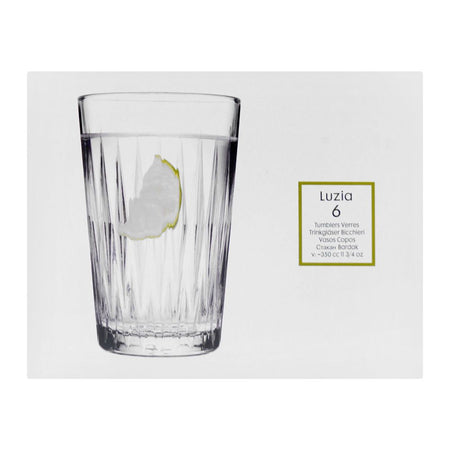 Pasabahce Luzia Tumblers Glass Set, 350ml, 6-Pack, HB350CC 520265 - Image 3