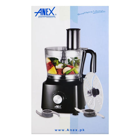 Anex Super Deluxe Chopper, 500W, 1.2 Liter Plastic Bowl, Black, AG-3140 - Image 3
