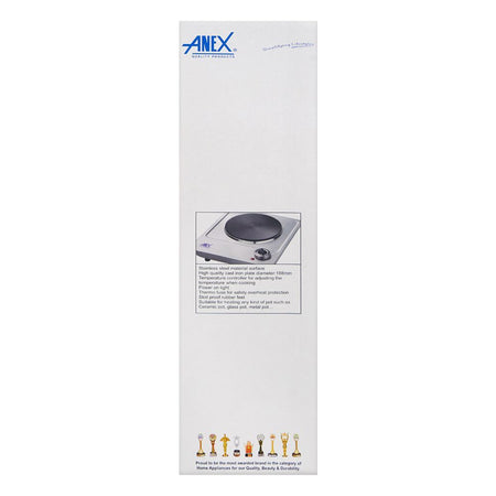Anex Deluxe Hot Plate, Electric Cooker, 1500W, Silver, AG-3061 - Image 4