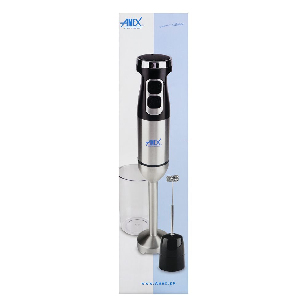 Anex Deluxe Hand Blender with Milk Frother & Beaker, DC1000W, Black, AG-144 - Image 3