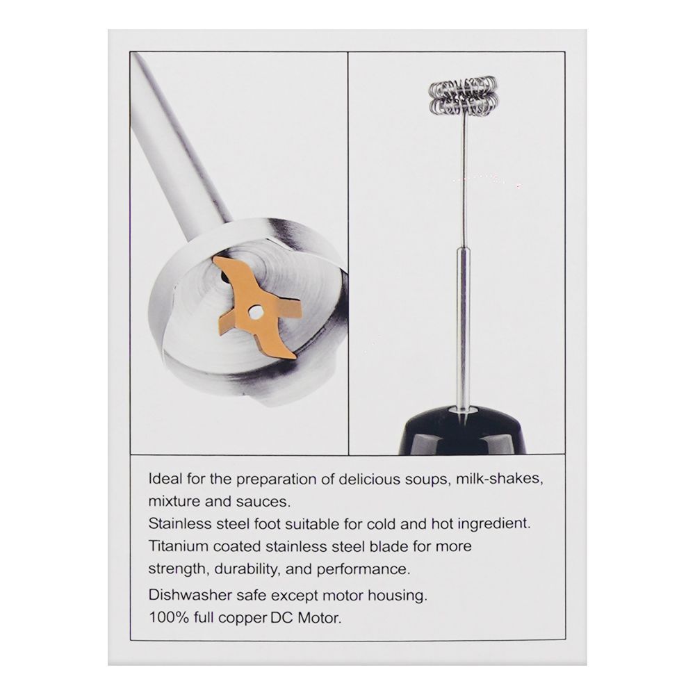 Anex Deluxe Hand Blender with Milk Frother & Beaker, DC1000W, Black, AG-144 - Image 5