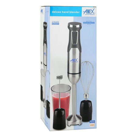 Anex Deluxe Hand Blender with Milk Frother, Whisk (Egg Beater) & Beaker, DC1000W, Black, AG-146 - Image 2