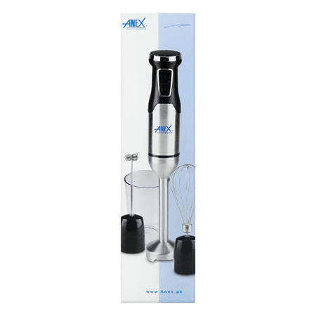 Anex Deluxe Hand Blender with Milk Frother, Whisk (Egg Beater) & Beaker, DC1000W, Black, AG-146 - Image 3