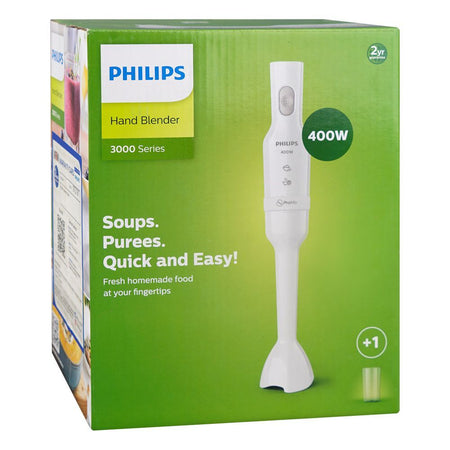 Philips 3000 Series Hand Blender with Beaker, 400W, White, HR2520/01 - Image 2