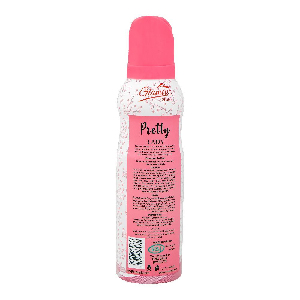 Glamour Series Pretty Lady Premium Body Spray, For Women, 200ml - Image 2