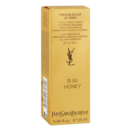 Yves Saint Laurent Touche Eclat Le Teint Liquid Foundation, Medium Coverage, SPF22, PA++, 25ml, B50 Honey - Image 2