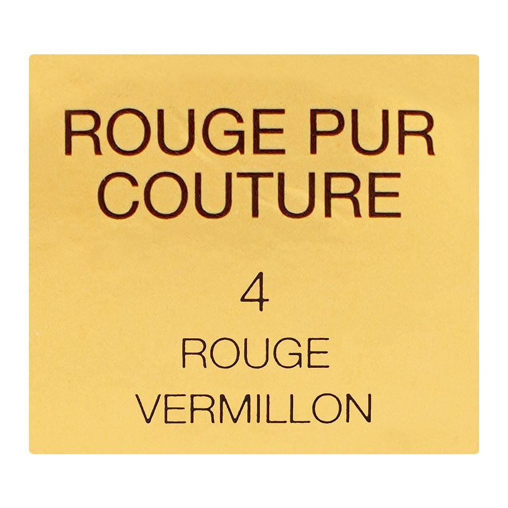 Yves Saint Laurent Rouge Pur Couture Satiny Radiance Lipstick, 3.8g, 4 Rouge Vermillon - Image 6