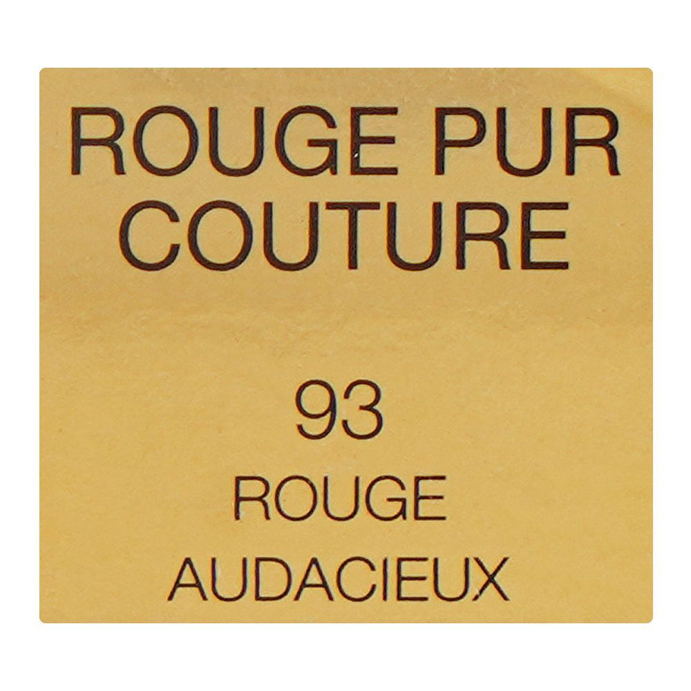 Yves Saint Laurent Rouge Pur Couture Satiny Radiance Lipstick, 3.8g, 93 Rouge Audacieux - Image 6