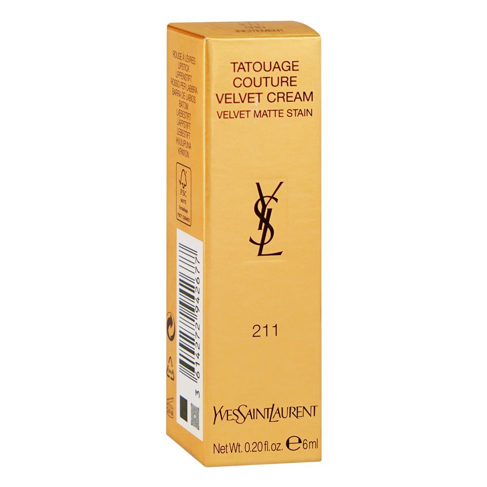 Yves Saint Laurent Tatouage Couture Velvet Cream Matte Liquid Lipstick, 6ml, 208 Rouge Faction - Image 2
