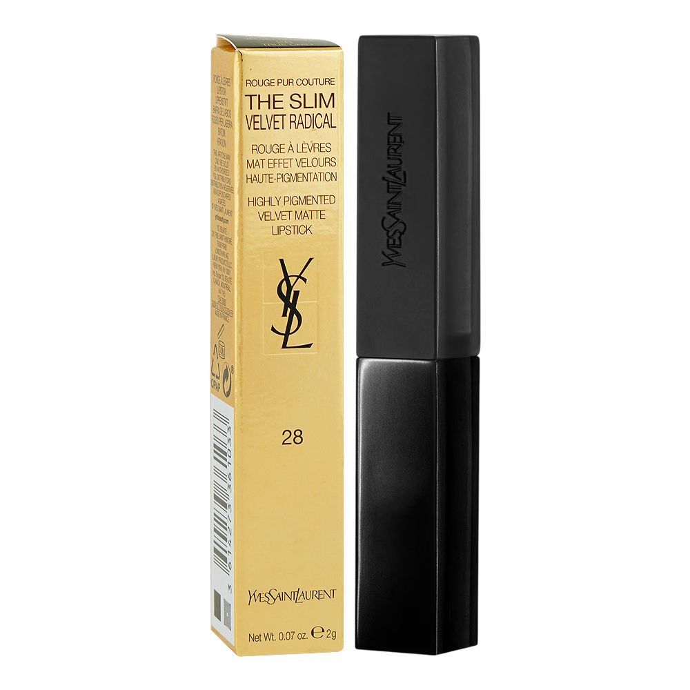Yves Saint Laurent Rouge Pur Couture The Slim Velvet Radical Matte Lipstick, 2g, 28 True Chili - Image 2