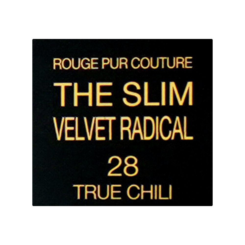 Yves Saint Laurent Rouge Pur Couture The Slim Velvet Radical Matte Lipstick, 2g, 28 True Chili - Image 6