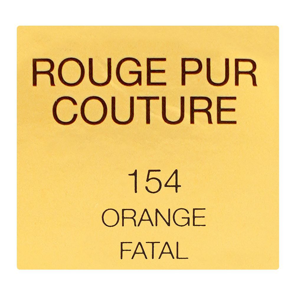 Yves Saint Laurent Rouge Pur Couture Satiny Radiance Lipstick, 3.8g, 154 Orange Fatal - Image 6