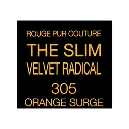 Yves Saint Laurent Rouge Pur Couture The Slim Velvet Radical Matte Lipstick, 2g, 305 Orange Surge - Image 6