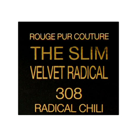 Yves Saint Laurent Rouge Pur Couture The Slim Velvet Radical Matte Lipstick, 2g, 308 Radical Chili - Image 6