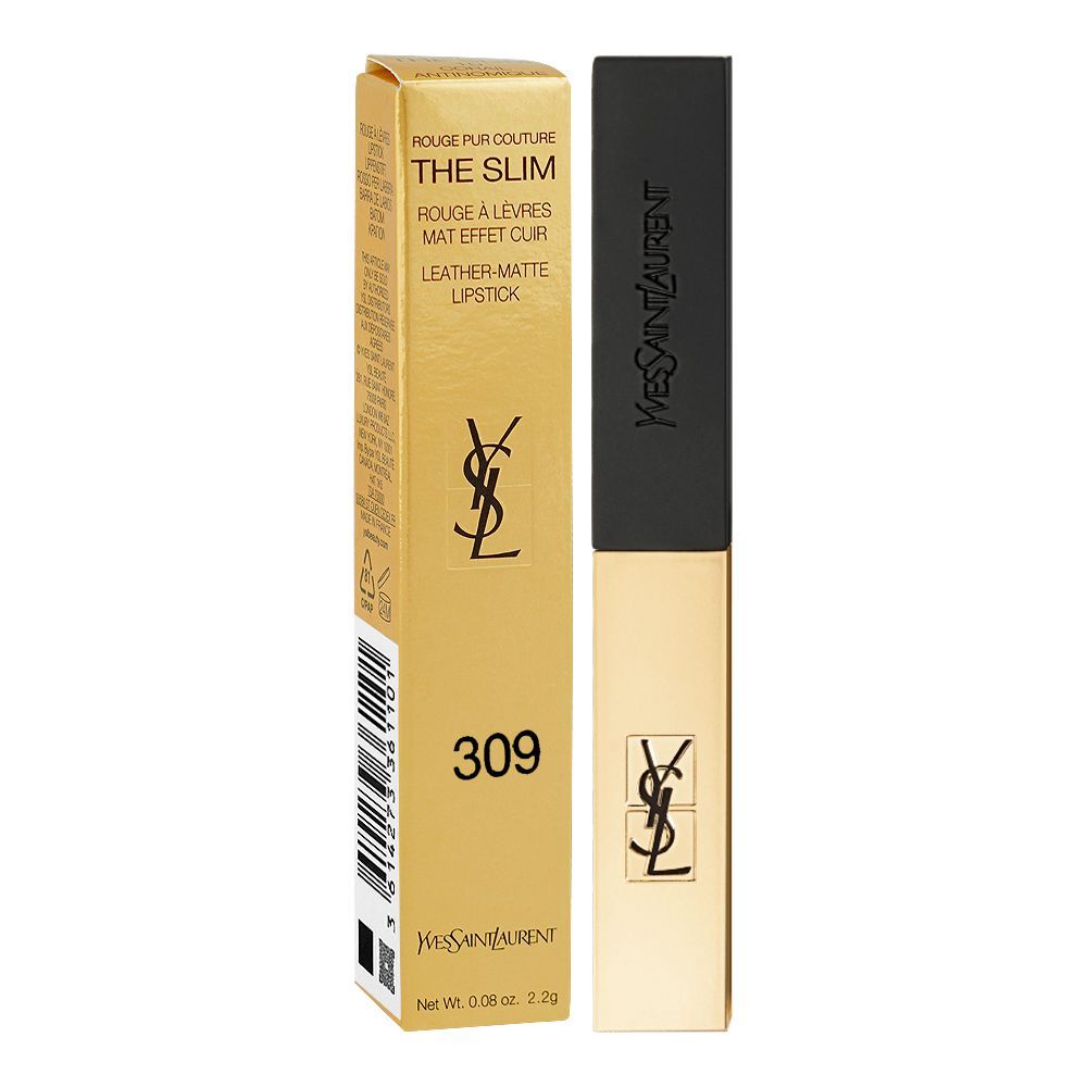 Yves Saint Laurent Rouge Pur Couture The Slim Velvet Radical Matte Lipstick, 2g, 309 Fatal Carmin - Image 2