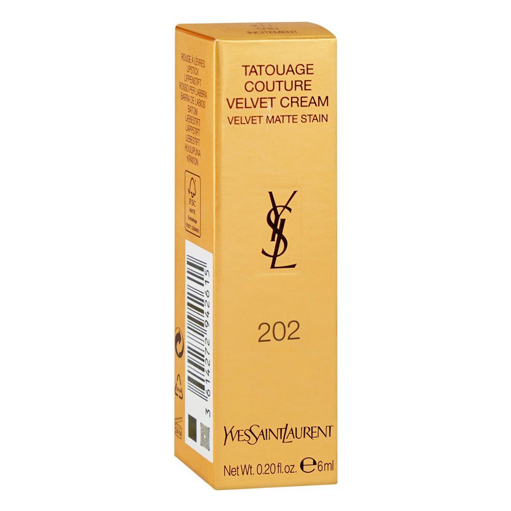 Yves Saint Laurent Tatouage Couture Velvet Cream Matte Liquid Lipstick, 6ml, 202 Coral Symbol - Image 2