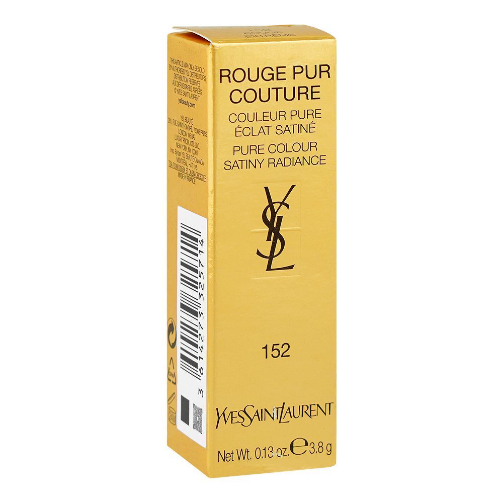 Yves Saint Laurent Rouge Pur Couture Satiny Radiance Lipstick, 3.8g, 152 Rouge Extreme - Image 2