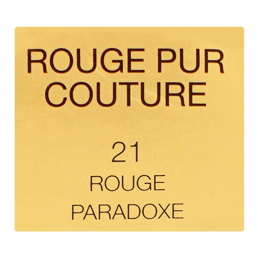 Yves Saint Laurent Rouge Pur Couture Satiny Radiance Lipstick, 3.8g, 21 Rouge Paradoxe - Image 6