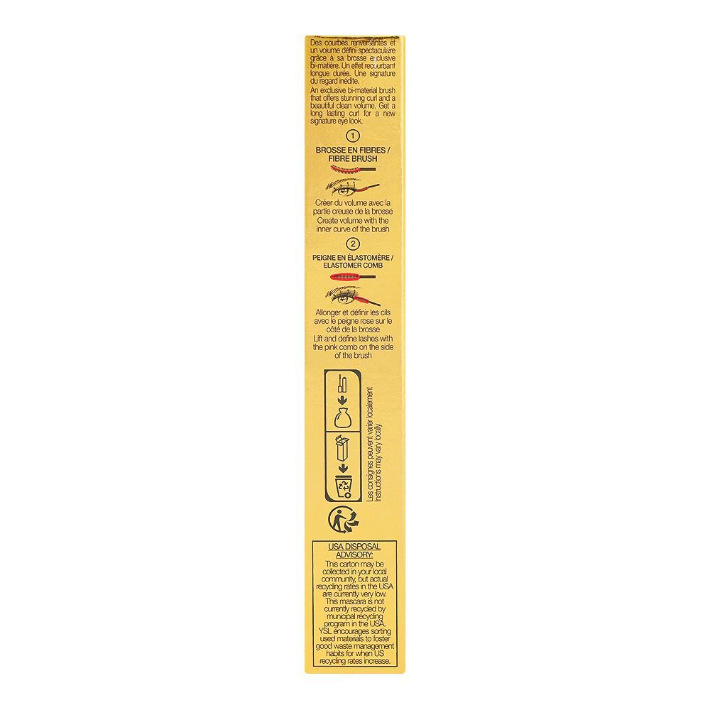 Yves Saint Laurent Faux Cils Clean Volume & Length Curling Mascara, 6.6ml, 1 Rebellious Black - Image 5