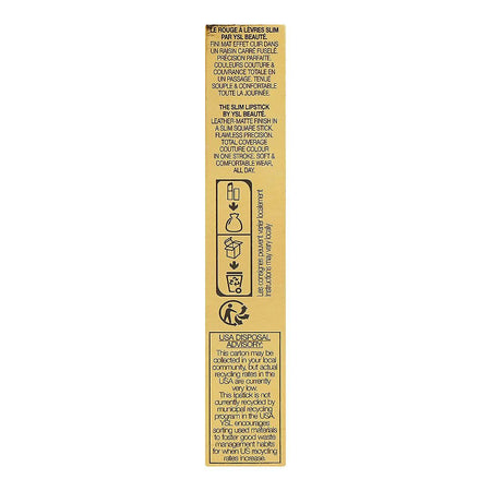 Yves Saint Laurent Rouge Pur Couture The Slim Leather Matte Lipstick, 2.2g, 9 Red Enigma - Image 3
