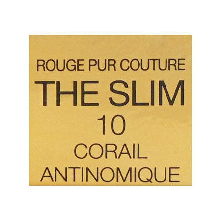Yves Saint Laurent Rouge Pur Couture The Slim Leather Matte Lipstick, 2.2g, 10 Coral Antinomique - Image 6