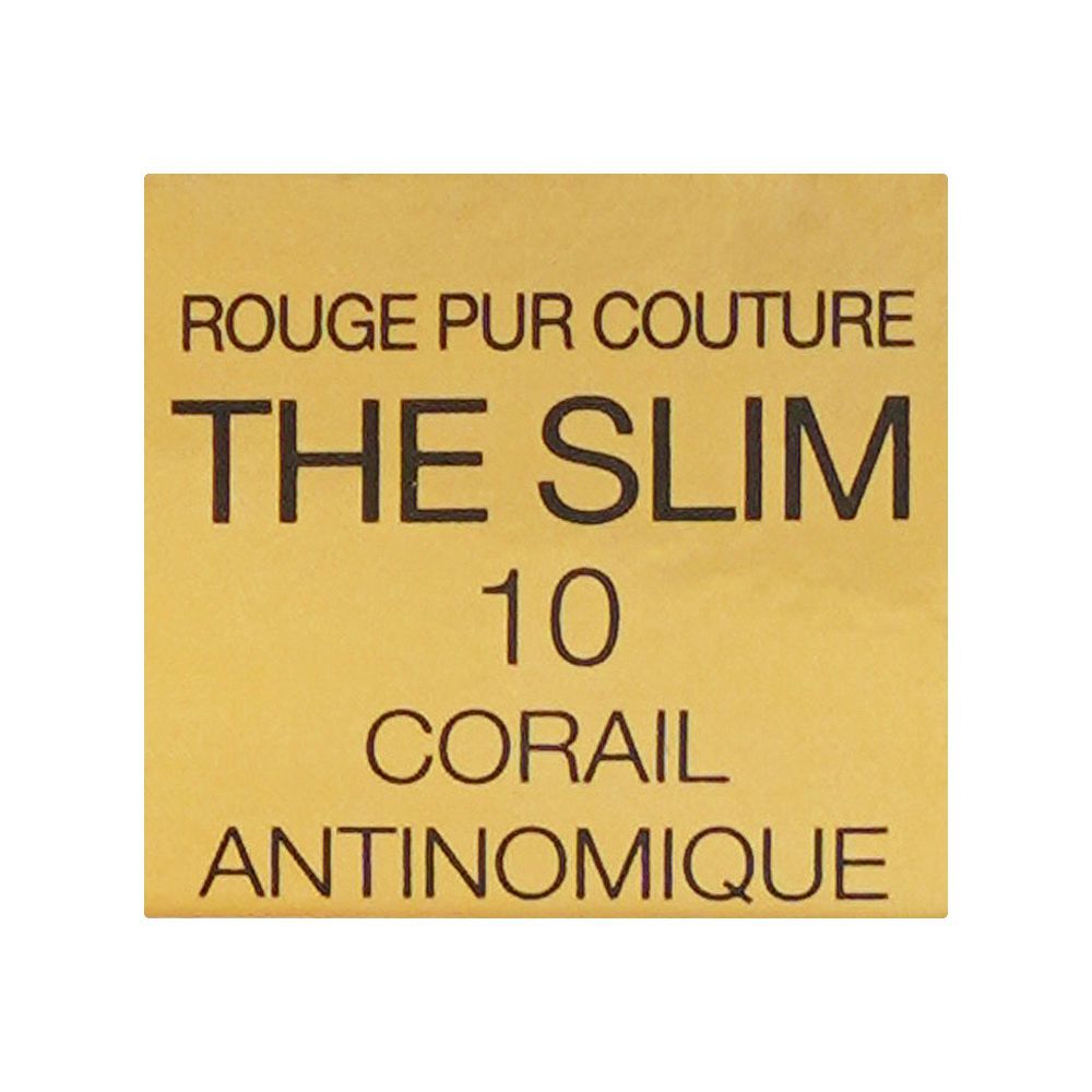 Yves Saint Laurent Rouge Pur Couture The Slim Leather Matte Lipstick, 2.2g, 10 Coral Antinomique - Image 6