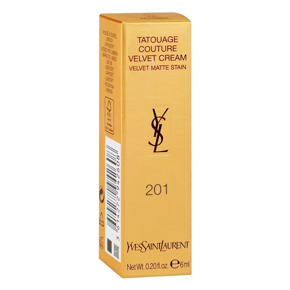 Yves Saint Laurent Tatouage Couture Velvet Cream Matte Liquid Lipstick, 6ml, 201 Rouge Tatouage - Image 2
