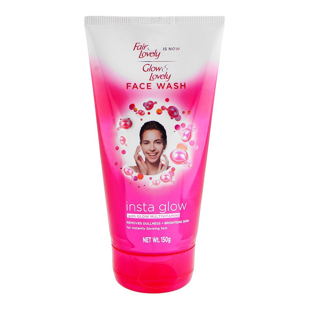 Fair & Lovely Is Now Glow & Lovely Insta Glow Face Wash with Multivitamins, For Skin Brightening, 150g - Main Image