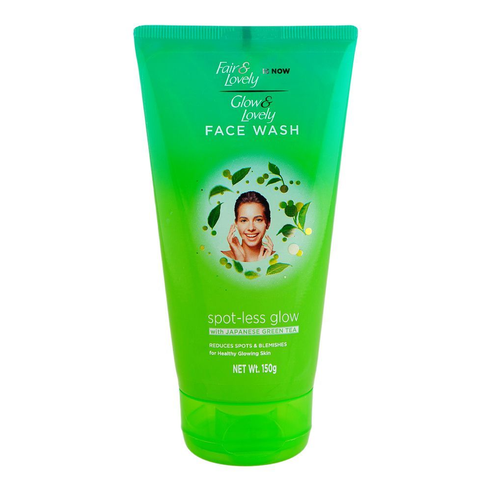 Fair & Lovely Is Now Glow & Lovely Spot-Less Glow Face Wash with Japanese Green Tea, Reduce Spots & Blemishes, 150g - Main Image