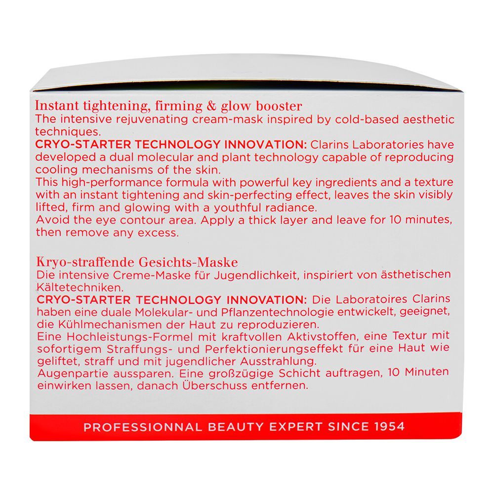 Clarins Paris Cryo-Flash Pore Refining & Firming Gel-Cream Face Mask, 75ml - Image 3