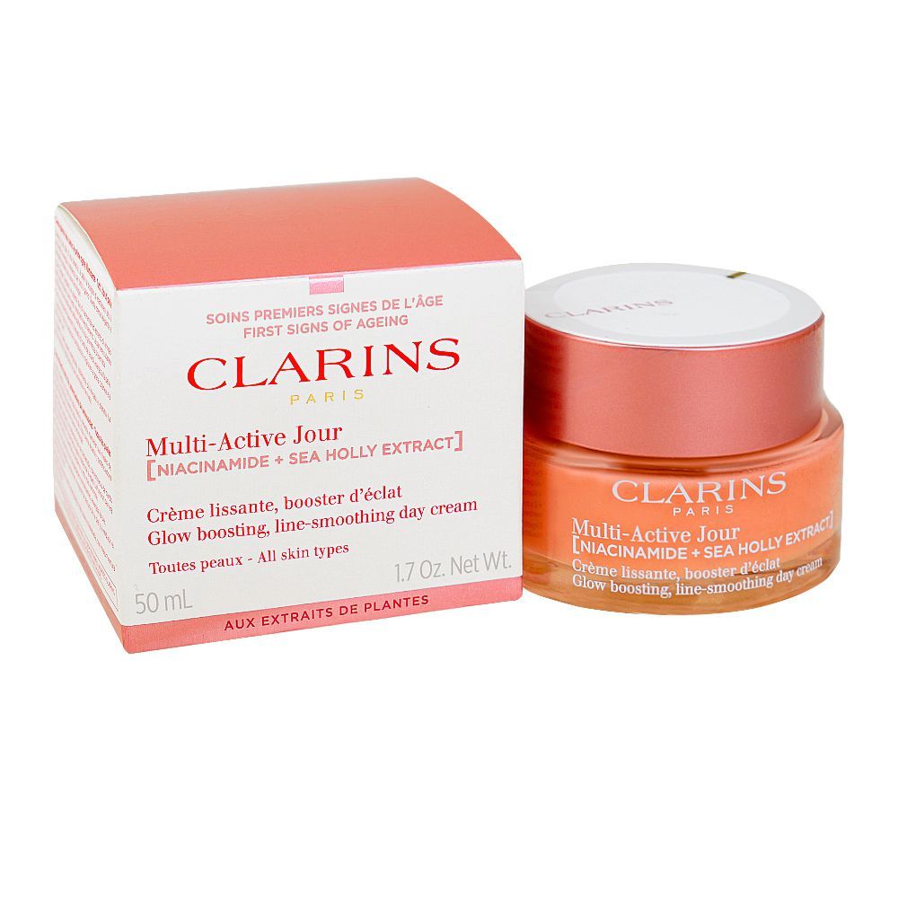 Clarins Paris Multi-Active Face Day Cream with Niacinamide+Sea Holly Extract, For All Skin Types, 50ml - Main Image