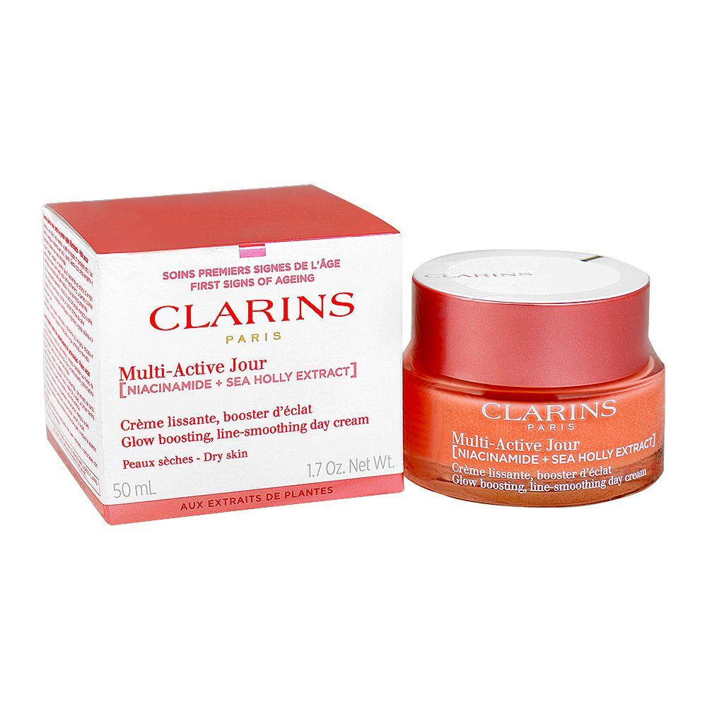 Clarins Paris Multi-Active Face Day Cream with Niacinamide+Sea Holly Extract, For Dry Skin, 50ml - Main Image