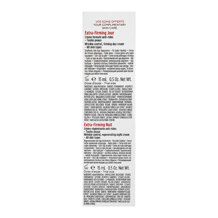 Clarins Paris Age-Defying Set: Face Double Serum 50ml+Extra Firming Day& Night Cream 15ml Each+Eye Serum 0.9ml, 4-Pack - Image 4