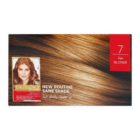 L'oreal Paris Excellence Hair Color Cream Kit - Salon Quality Hair Dye, Blonde 7 - Image 5