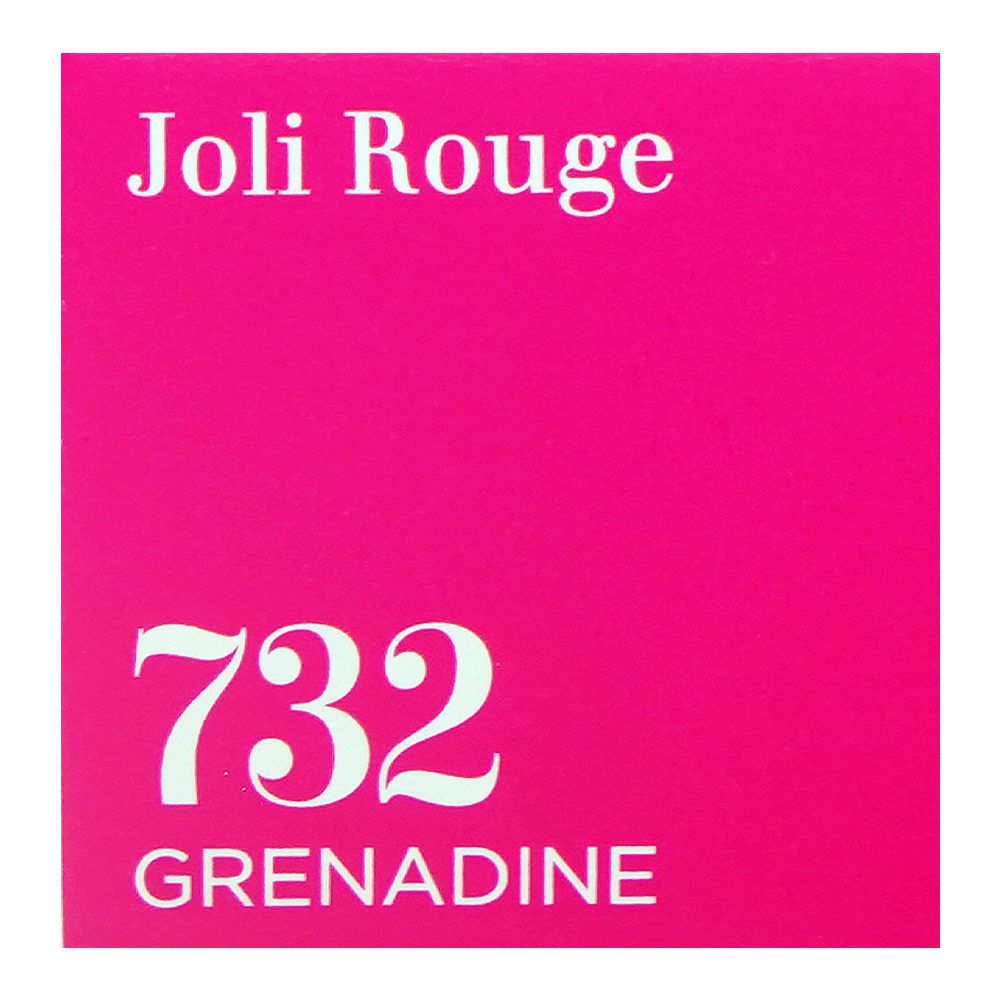 Clarins Paris Joli Rouge Satin Lipstick, 732 Grenadine, 3.5g - Image 7