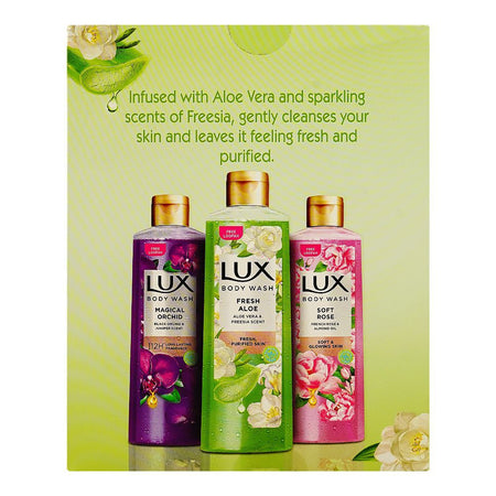 Lux Fresh Aloe Body Wash with Aloe Vera & Freesia Scent, Paraben Free, Free Loofah, 250ml - Image 2
