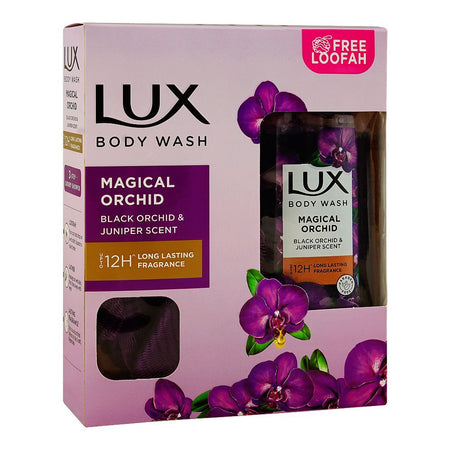 Lux Magical Orchid Body Wash with Black Orchid & Juniper Scent, Paraben Free, Free Loofah, 250ml - Main Image