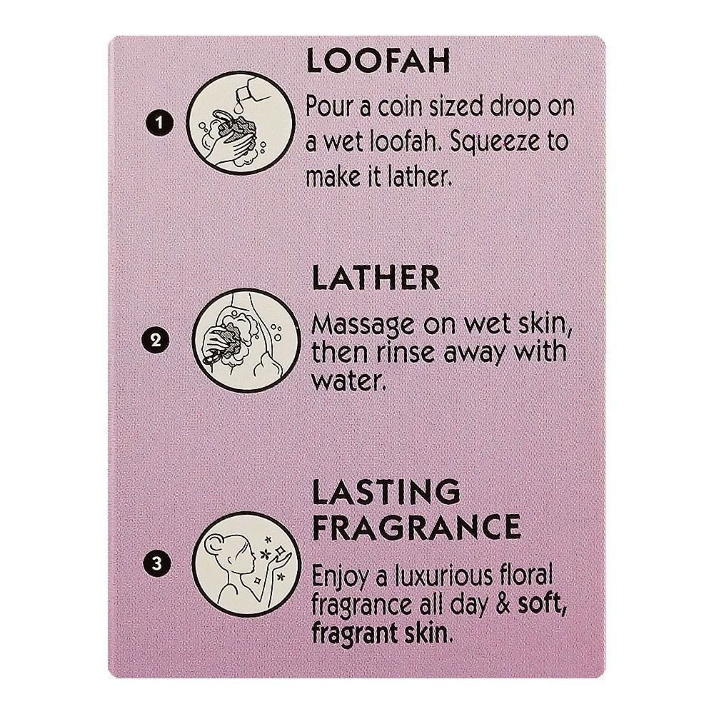 Lux Magical Orchid Body Wash with Black Orchid & Juniper Scent, Paraben Free, Free Loofah, 250ml - Image 6