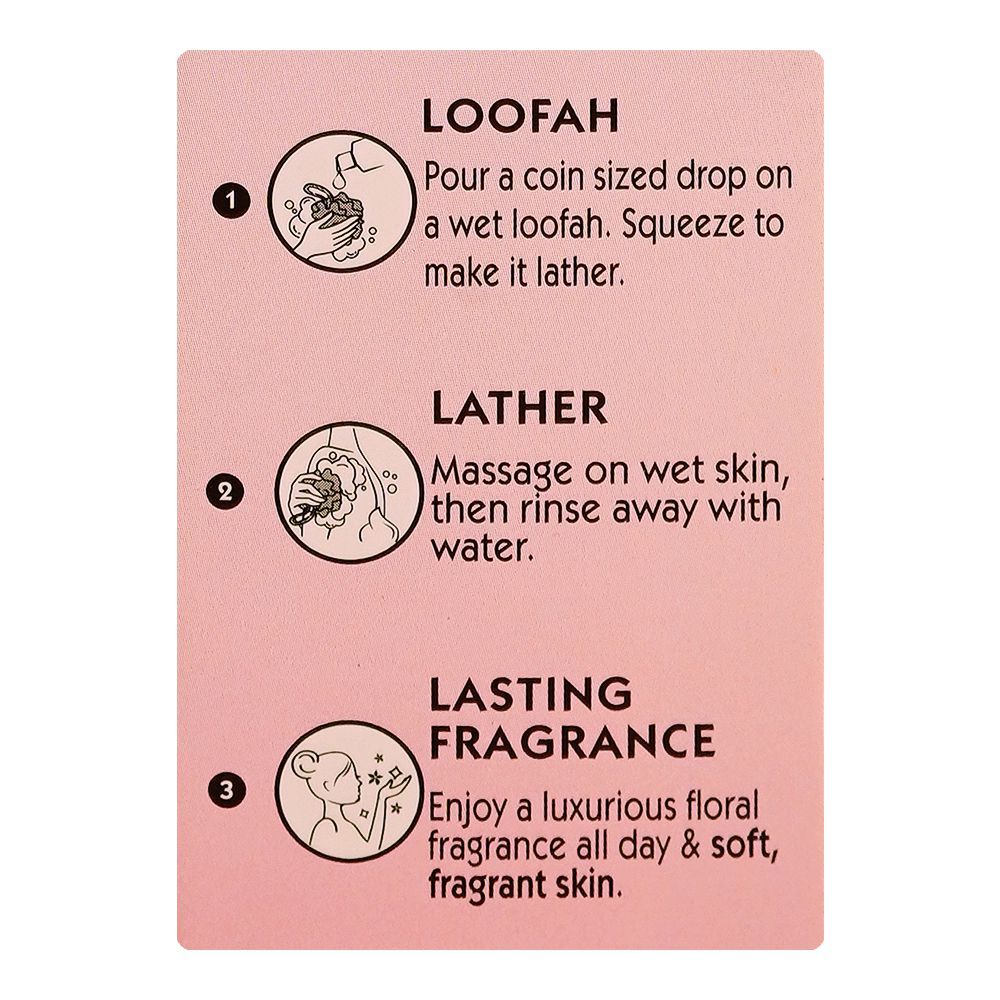 Lux Soft Rose Body Wash with French Rose & Almond Oil, Paraben Free, Free Loofah, 250ml - Image 6